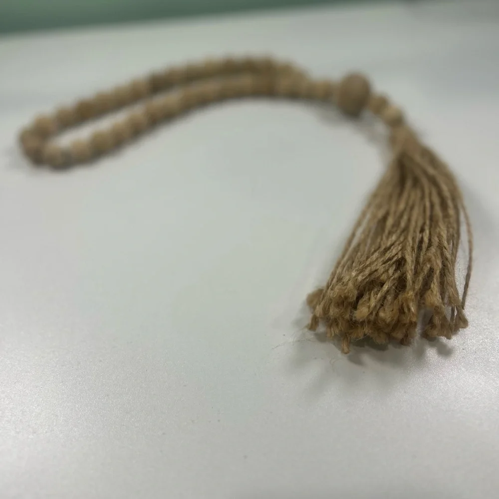 Wooden Bead Garland with Tassels - Picture 2 of 7